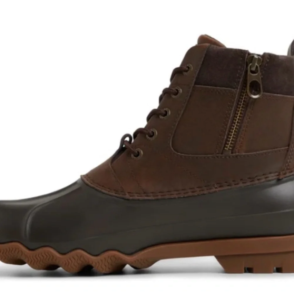 Sperry Men's Brown and Black Rain Boots